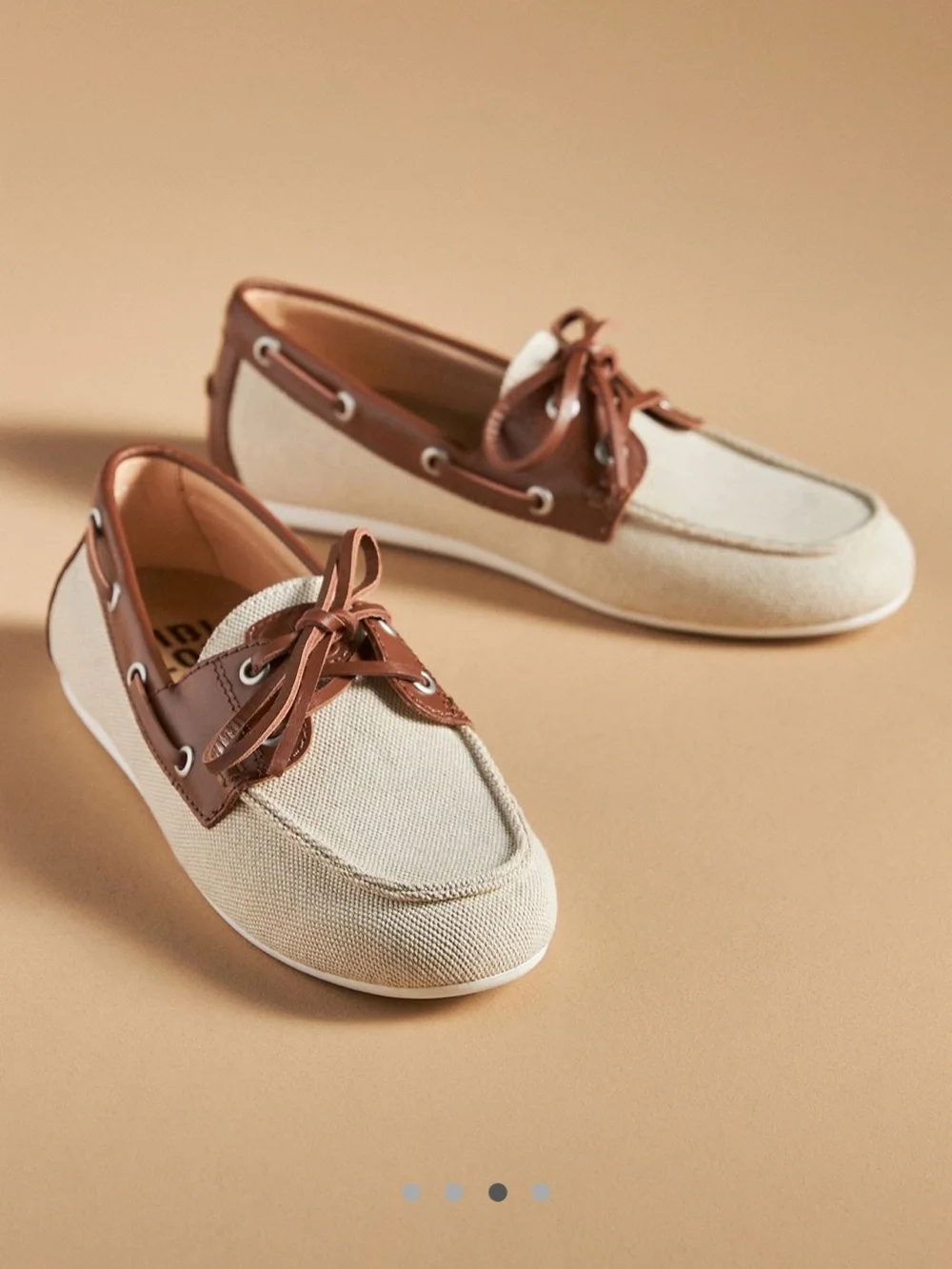 NWT Anthropologie Bibi Lou Canvas & Leather Boat Shoes Women US 6